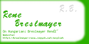 rene breslmayer business card